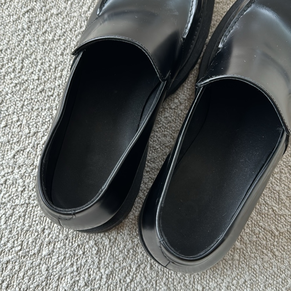 COS Black Leather Lug Sole Loafers - Picture 10 of 10